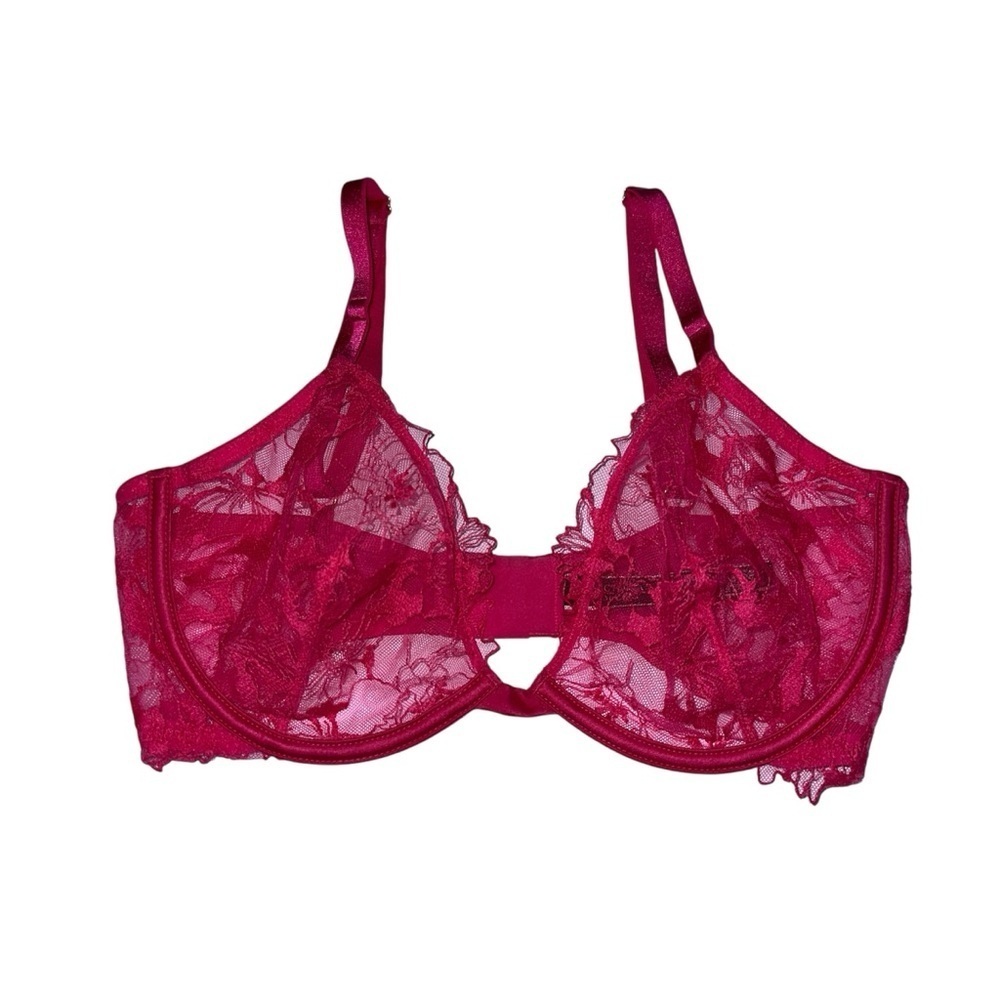 Victoria’s Secret Pink Floral Lace Low Cut Demi Bra